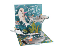 Load image into Gallery viewer, Up With Paper - Sharks Treasures Pop-Up Birthday Card