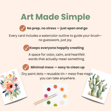 Load image into Gallery viewer, All in One Watercolor Prints/ Postcards : Abstract Flowers | Breathe People