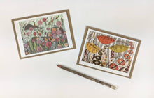Load image into Gallery viewer, Art Angels | Lichen &amp; Thrift/Spey Birches Notecards | Angie Lewin
