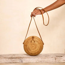 Load image into Gallery viewer, Ata Vine Canteen Round Summer Resort Crossbody Bag | The Winding Road