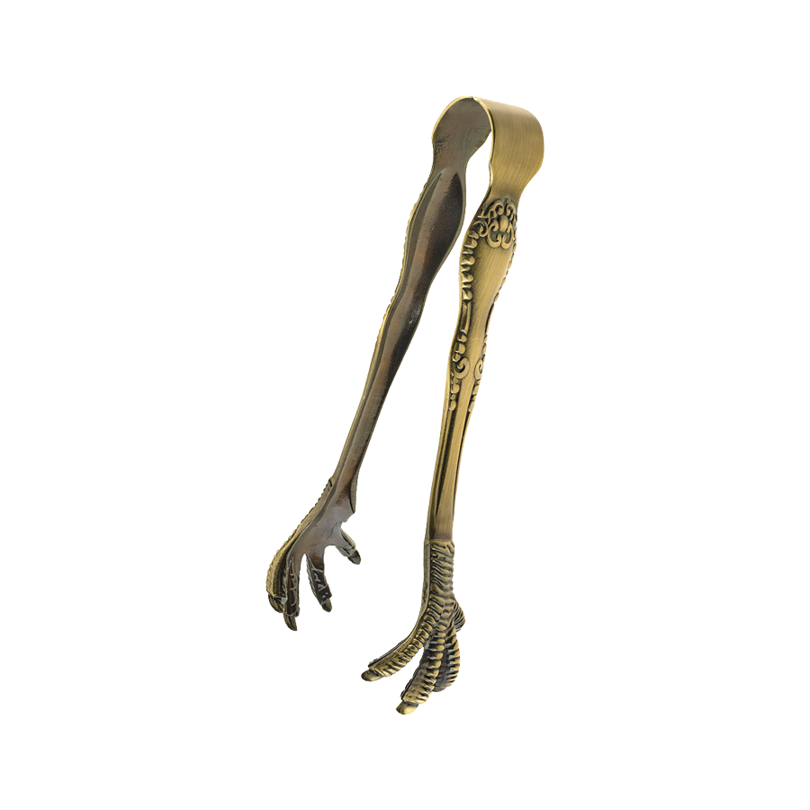 Barfly Talon Ice Tong, Antique Brass | Mercer Culinary