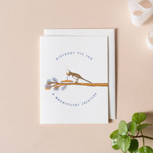 Load image into Gallery viewer, Birthday Magpie Bird Pie Letterpress Card | Homework Letterpress Studio