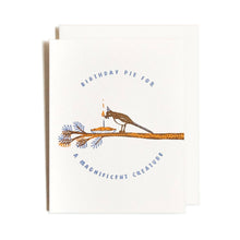 Load image into Gallery viewer, Birthday Magpie Bird Pie Letterpress Card | Homework Letterpress Studio