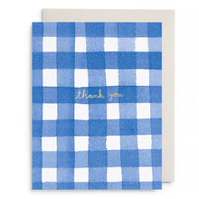 Load image into Gallery viewer, Blue Gingham Thank You Notecard Boxed Set | E. Frances Paper