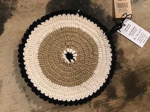 Cotton Crocheted Pot Holder | Creative Co-op