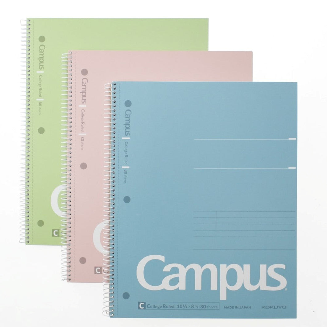 Campus Spiral Notebook Set of 3 College Ruled |  Kokuyo