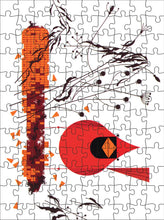 Load image into Gallery viewer, Charley Harper 120-Piece Double-Sided Jigsaw Puzzle Set | Pomegranate