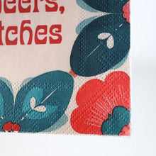 Load image into Gallery viewer, Cheers, Bitches - Funny Retro Cocktail Napkins | Bad Betty Greeting Co.