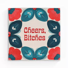 Load image into Gallery viewer, Cheers, Bitches - Funny Retro Cocktail Napkins | Bad Betty Greeting Co.