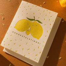 Load image into Gallery viewer, Congrats Lemons Baby Letterpress Card | Homework Letterpress Studio