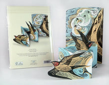 Load image into Gallery viewer, Art Angels | Cornish Swallows Concertina Card | Angela Harding