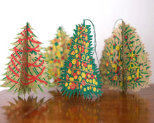 Load image into Gallery viewer, Decorated Trees Paper Ornaments | East End Press