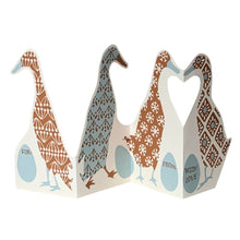Load image into Gallery viewer, Decorative card with patterned ducks on a white background