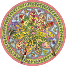 Load image into Gallery viewer, Erin E. Hunter: Floral Compass 500-Piece Circular Jigsaw Puzzle | Pomegranate