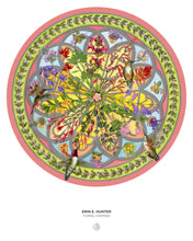 Load image into Gallery viewer, Erin E. Hunter: Floral Compass 500-Piece Circular Jigsaw Puzzle | Pomegranate