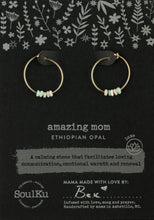 Load image into Gallery viewer, Gold Hoop Gemstone Earrings | SoulKu