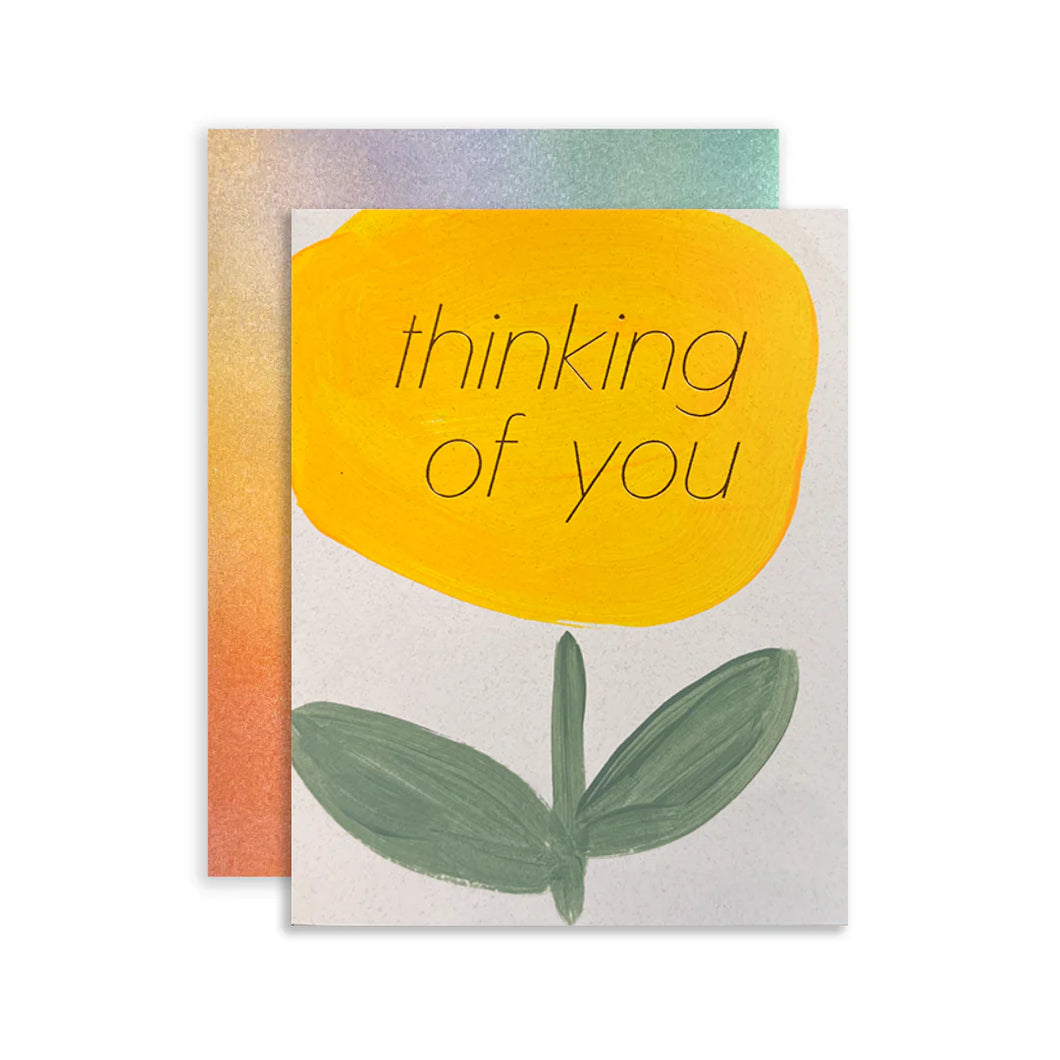 Flower Thinking Greeting Card | Moglea