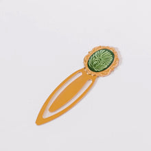 Load image into Gallery viewer, Mosaic Botanical Green Metal Clip Bookmark | Good Juju Ink