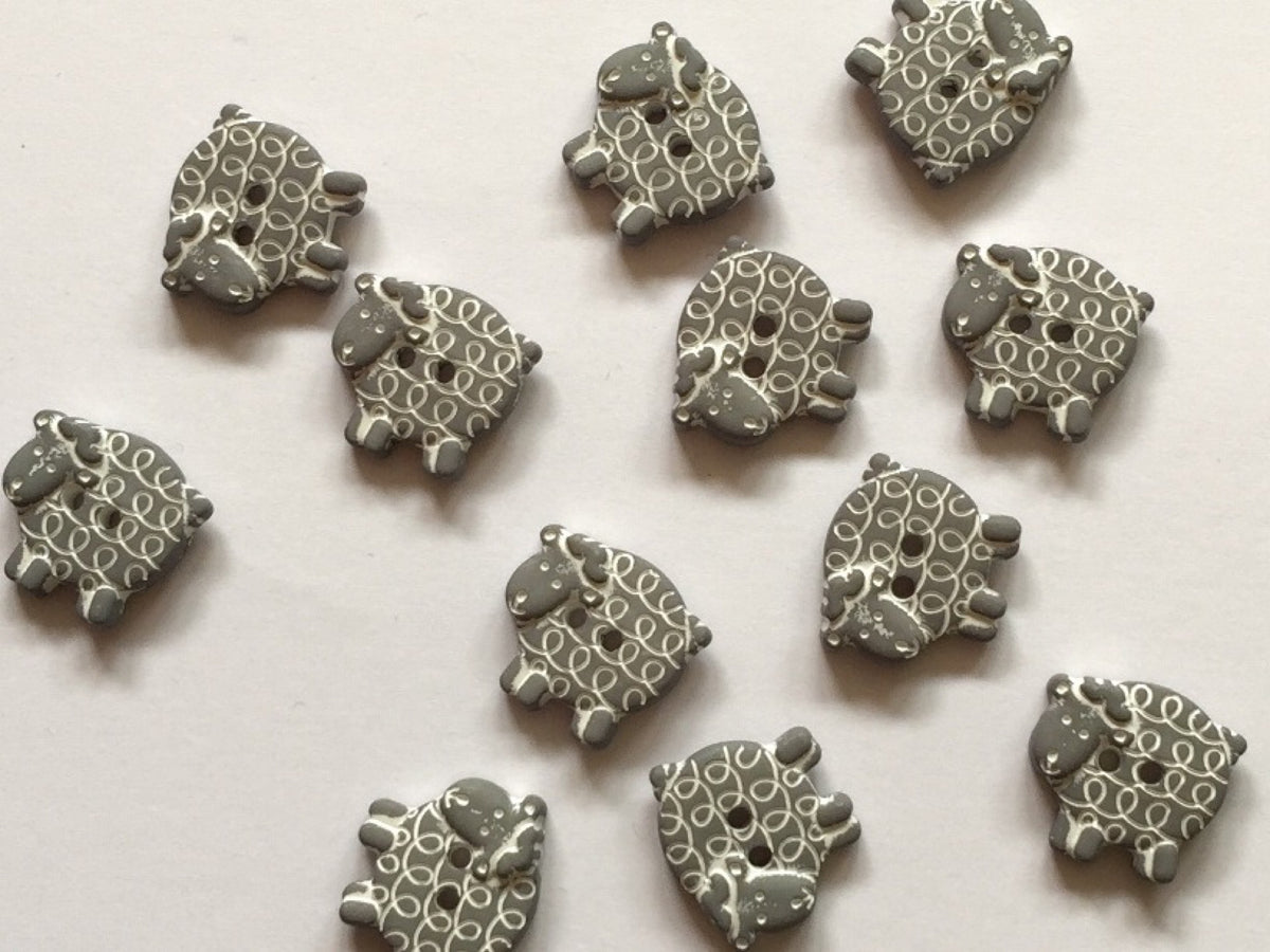Grey Sheep Buttons | Textile Garden – Isadora Popper