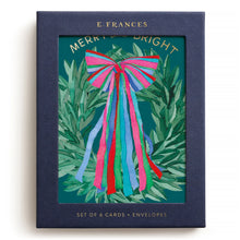 Load image into Gallery viewer, Colorful Bow Wreath Boxed Christmas Card | E. Frances Paper