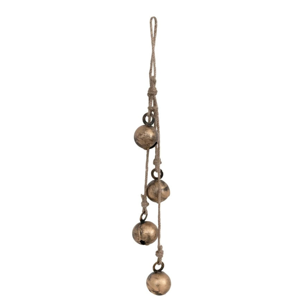 Antique Brass Hanging Jingle Bells | Creative Co-op