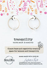Load image into Gallery viewer, Gold Hoop Gemstone Earrings | SoulKu