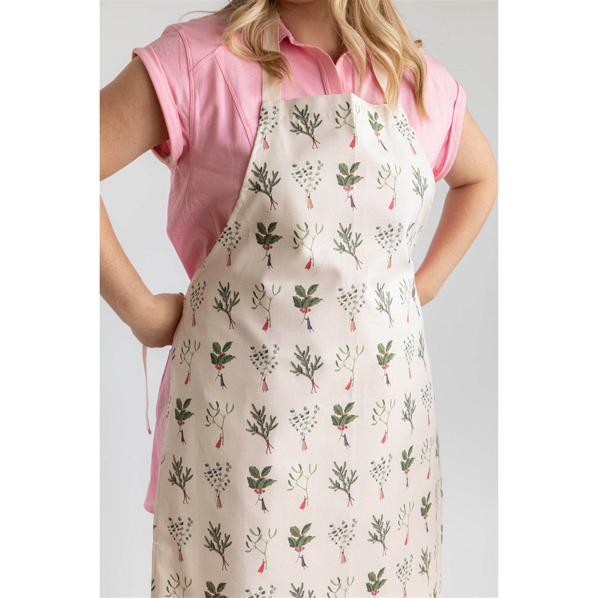 christmas apron dress Christmas Apron Bow Dress- Embroidered and Smocked 2 Piece Dress