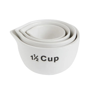 White Stoneware Measuring Cups | Creative Co-op