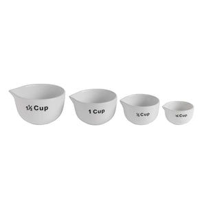 White Stoneware Measuring Cups | Creative Co-op