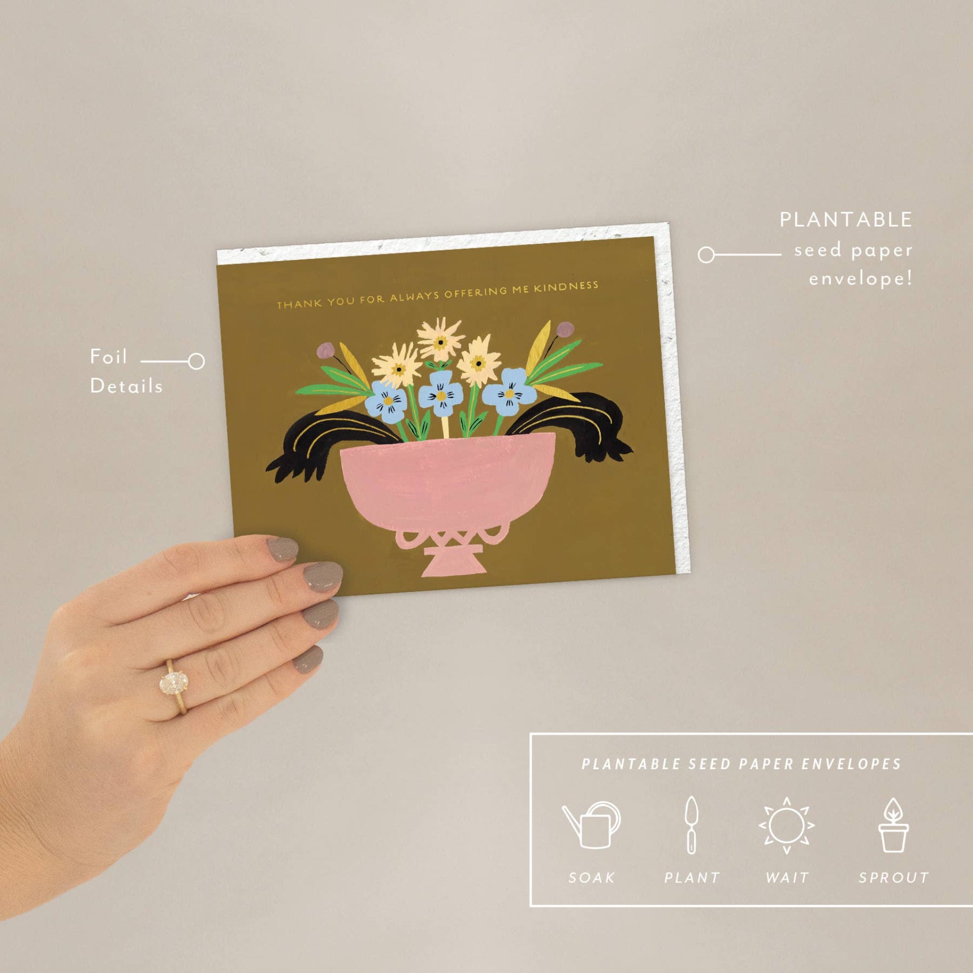 flower seed thank you cards Kindness Thank You Card