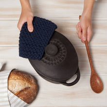 Load image into Gallery viewer, Midnight Blue Knit Potholder | Danica Heirloom
