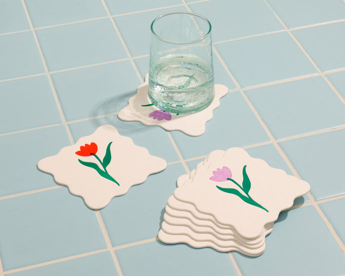 Letterpress Coaster Set | And Here We Are