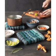 Load image into Gallery viewer, Lagoon Recycled Wool Felt Dot Trivet | Danica Heirloom