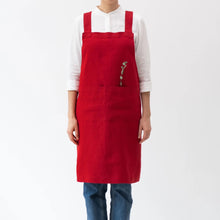 Load image into Gallery viewer, Linen Crossback Pinafore Aprons | Linen Tales