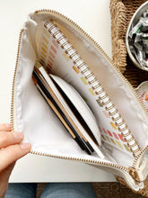 "Make Pretty Things” Gingham Canvas Zipper Pouch | Emily Lex Studio