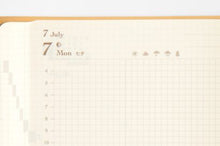 Load image into Gallery viewer, Hibino A6 Free Diary Undated Daily Planner - 2 Pages Per Day | Midori