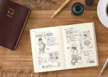 Load image into Gallery viewer, Hibino A6 Free Diary Undated Daily Planner - 2 Pages Per Day | Midori