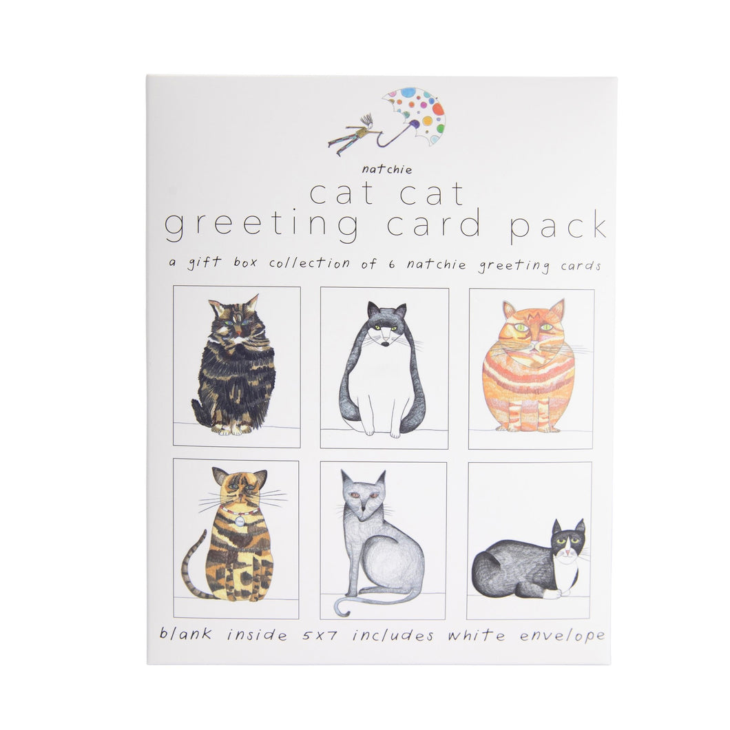 Cat Cat Greeting Card Pack | Natchie