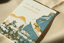 Load image into Gallery viewer, New Adventures Greeting Card | Homework Letterpress Studio