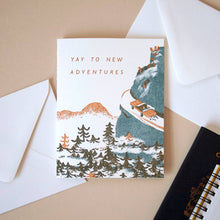 Load image into Gallery viewer, New Adventures Greeting Card | Homework Letterpress Studio