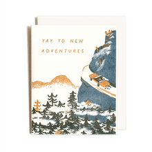 Load image into Gallery viewer, New Adventures Greeting Card | Homework Letterpress Studio