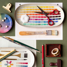 Load image into Gallery viewer, Nomenclature of Colors Oval Enamel Tray | Roomytown