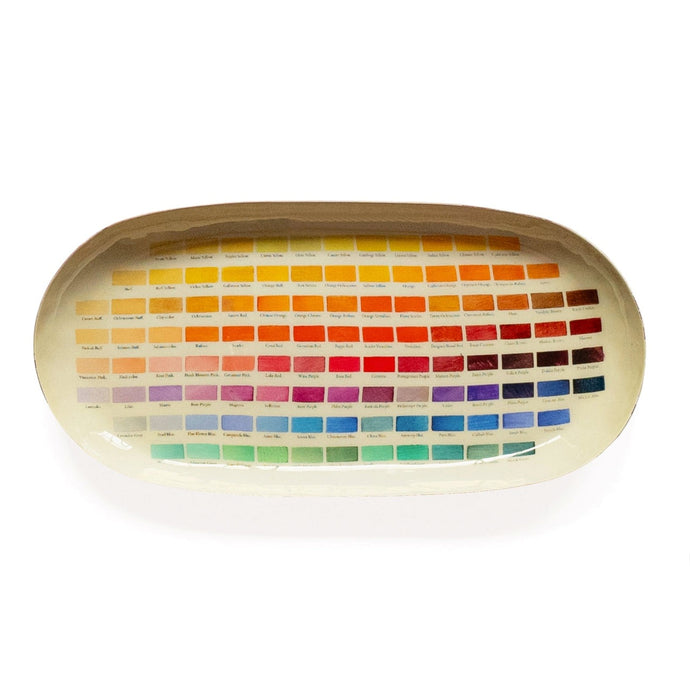 Nomenclature of Colors Oval Enamel Tray | Roomytown