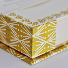 Load image into Gallery viewer, Note Holder in Selvedge Mustard | Cambridge Imprint