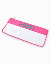 Load image into Gallery viewer, Pink and white pouch with &#39;Mahjong&#39; text on a white background