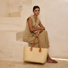 Load image into Gallery viewer, Oversized Rattan Tote with Braided Handle | The Winding Road
