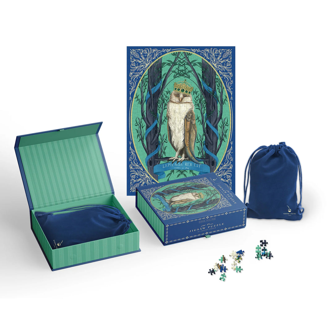 Enchanted Owl Crowned Cameo Puzzle | Good Juju Ink
