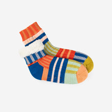 Load image into Gallery viewer, Patchwork Stripe Knit House Socks | Verloop