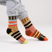 Load image into Gallery viewer, Patchwork Stripe Knit House Socks | Verloop