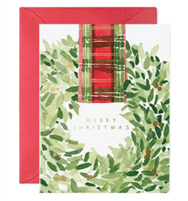 Load image into Gallery viewer, Plaid Ribbon Wreath Holiday Card Boxed Set | E. Frances Paper